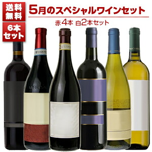 1本あたり2750円！5月のスペシャルワインセット赤4本白2本 (750ml×6) 福袋