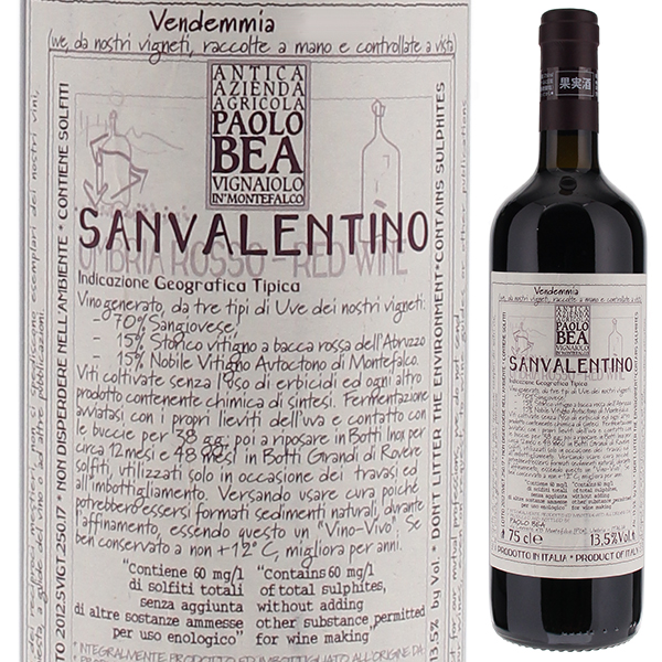 サン ヴァレンティーノ 2012 パオロ ベア 750ml  [赤] 自然派
