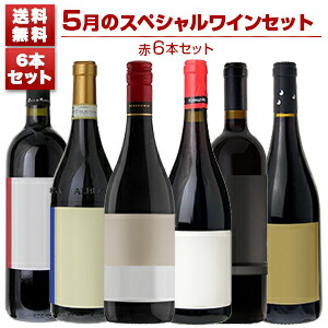 1本あたり1650円！5月のスペシャルワインセット赤6本 (750ml×6) 福袋