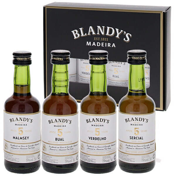 マデイラ 白品種5年 ミニボトル4種セット NV ブランディーズ 50ml×4ml  [マデイラ]