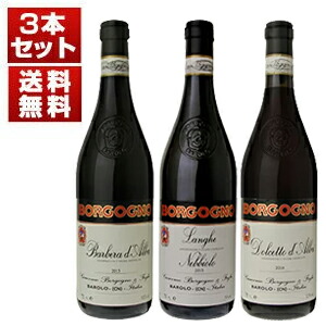 トスカニースタッフ試飲でも大好評！目覚ましい進化を遂げる偉大な名門「ボルゴーニョ」ピエモンテ土着品種3本セット (750ml×3)