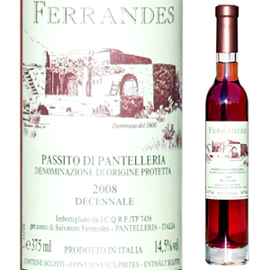 [375ml]パッシート ディ パンテッレリーア デチェンナーレ 2008 フェッランデス [甘口白] [ハーフボトル] 自然派