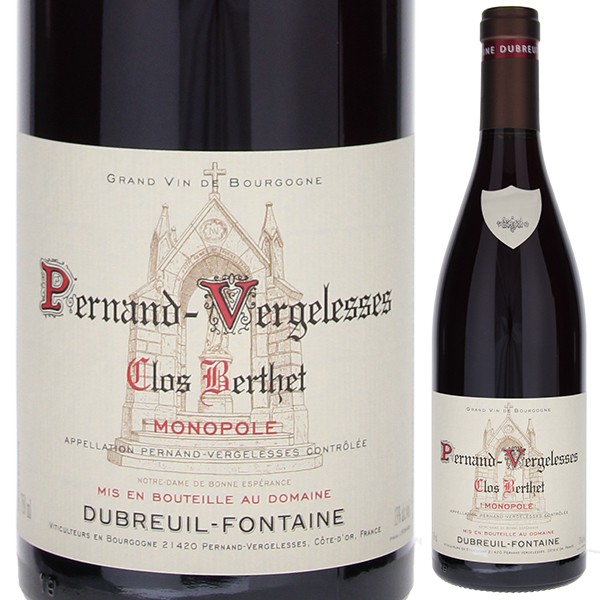 ペルナン ヴェルジュレス クロ ベルテ ルージュ モノポール 2022 ドメーヌ デュブルイユ フォンテーヌ 750ml  [赤]