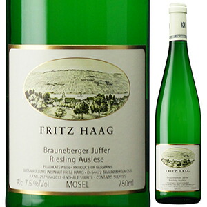 ブラウネベルガー ユッファー リースリング アウスレーゼ 2023 フリッツ ハーク 750ml  [甘口白]