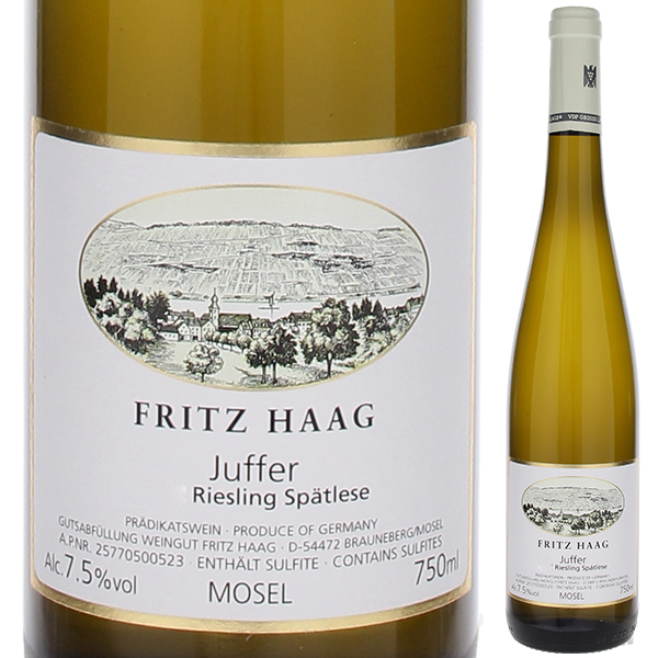 ブラウネベルガー ユッファー リースリング シュペートレーゼ 2018 フリッツ ハーク 750ml  [甘口白]