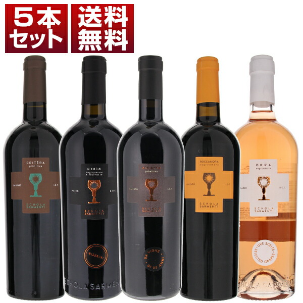 スコラ サルメンティ　プリミティーヴォ　ネグロアマーロ　赤ロゼ　コストパフォーマンス 5本セット (750ml×5)