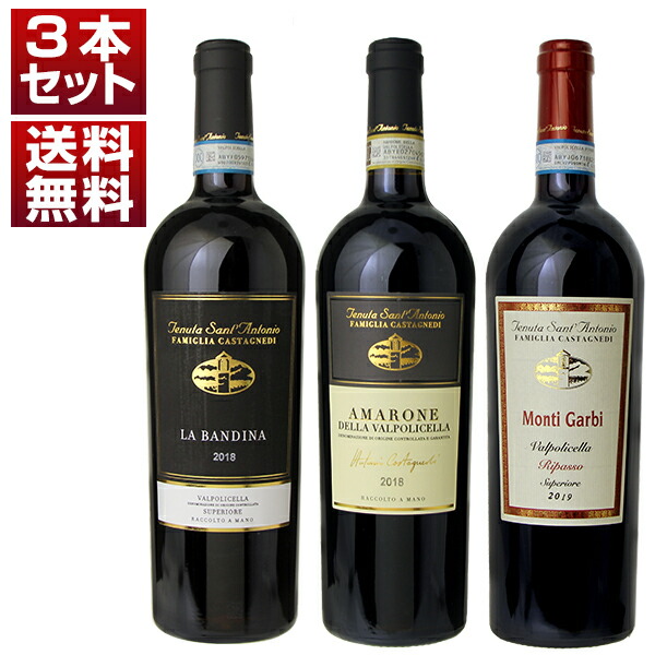 サンアントニオ アマローネ ヴァルポリチェッラ リパッソ コストパフォーマンス 赤3本セット (750ml×3)