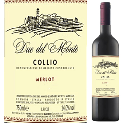 メルロ 2019 ドゥエ デル モンテ 750ml  [赤]