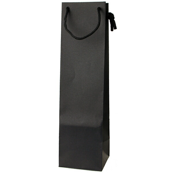 ワイン用　紙袋　（ボトルのまま入れる専用）　幅100×マチ95×高370mm　黒[送料無料対象外商品]