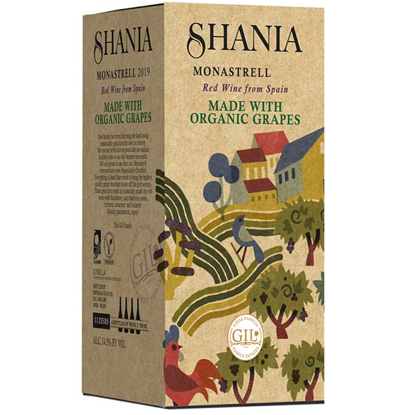 3000ml シャニア オーガニック モナストレル バッグ イン ボックス 2022 フアン ヒル  [赤]