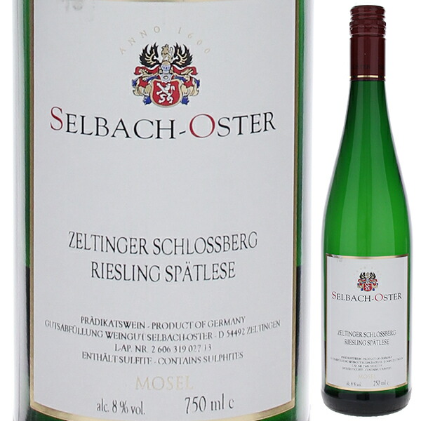 ツェルティンガー シュロスベルグ シュペートレーゼ 2012 ゼルバッハ オスター 750ml  [甘口白]