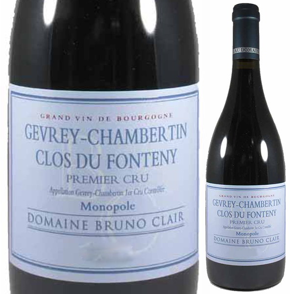 ジュヴレ シャンベルタン プルミエ クリュ クロ デュ フォントニー （モノポール） 2022 ブリュノ クレール 750ml  [赤] リュット・レゾネ