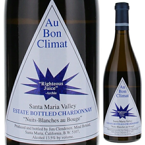 シャルドネ ニュイ ブランシュ 独歩 サンタ マリア ヴァレー 2019 オー ボン クリマ ワイナリー 750ml  [白]