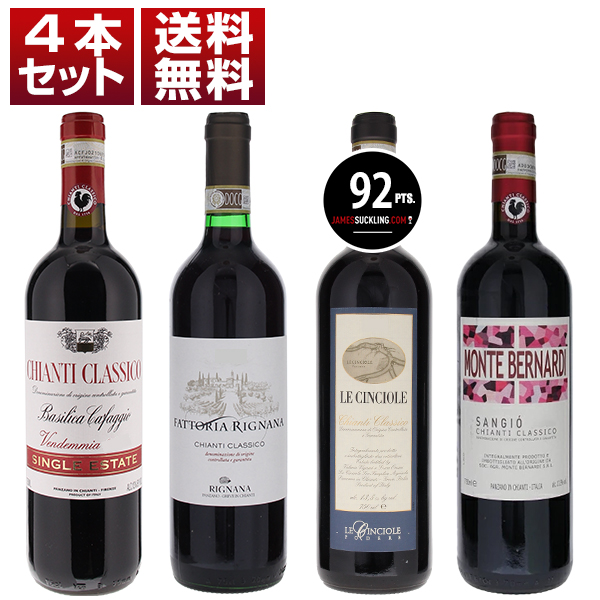イタリアにおける有機栽培の先駆者的地区 キャンティ クラシコ パンツァーノ 飲み比べ4本セット (750ml×4)
