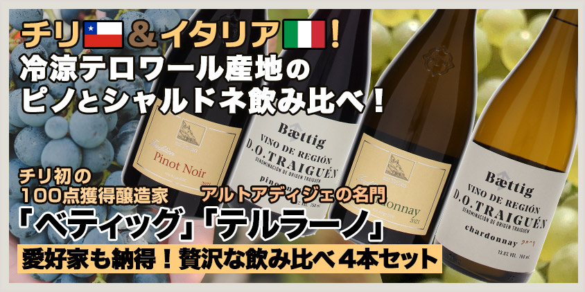 「テルラーノ」「ベティッグ」赤白４本セット