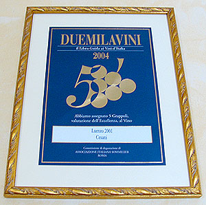 チンクエグラッポリ表彰状