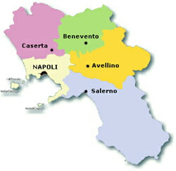 カンパーニア州の地図