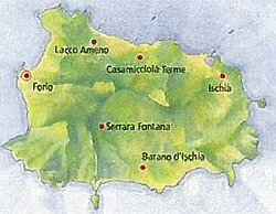 イスキア島の地図