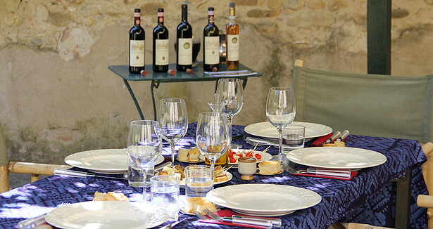 ランチのテーブルセッティング