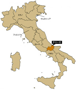 モリーゼ州カンポマリーノの場所を確認するイタリアの地図