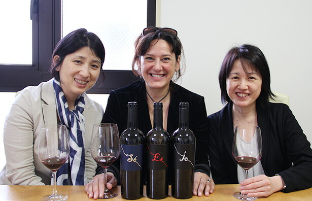 ジャンフランコ フィノ社シモーナ ナターレさんと３本のワインを試飲
