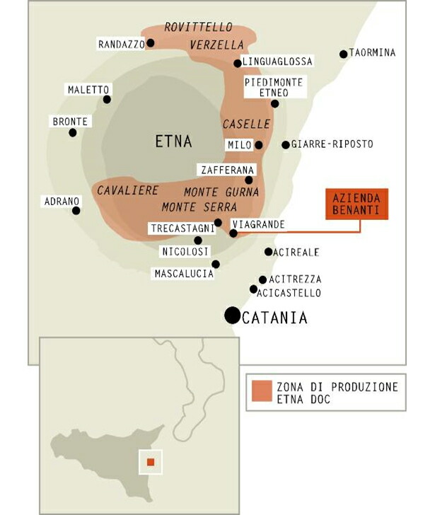 エトナDOCのエリア