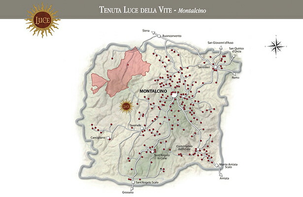 モンタルチーノ地図