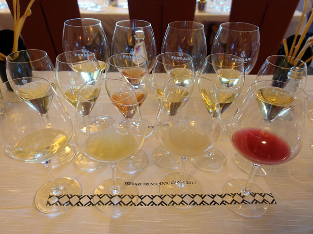 フェッラーリ社ノンドサージュとの比較試飲