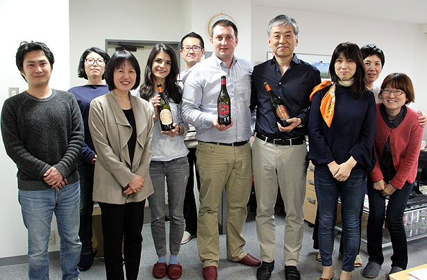 モンド デル ヴィーノ社 　ビルジェ デヴェチ ザッケローニ氏、ピエレンツォ ロアーニャさんと