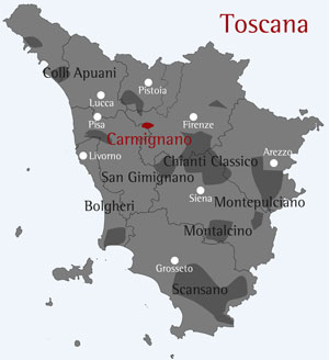トスカーナ州地図