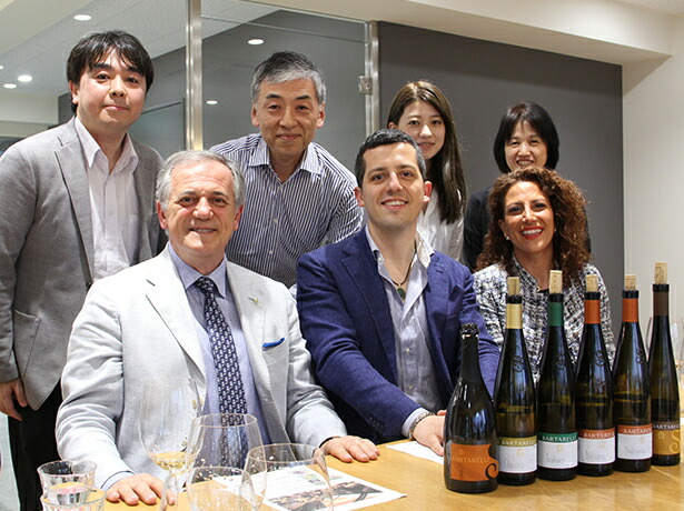 サルタレッリ社 パトリツィオ キアッケリーニ氏、トマーゾ キアッケリーニ氏、カテリーナ キアッケリーニさんと