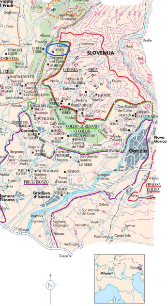 フリウリの地図