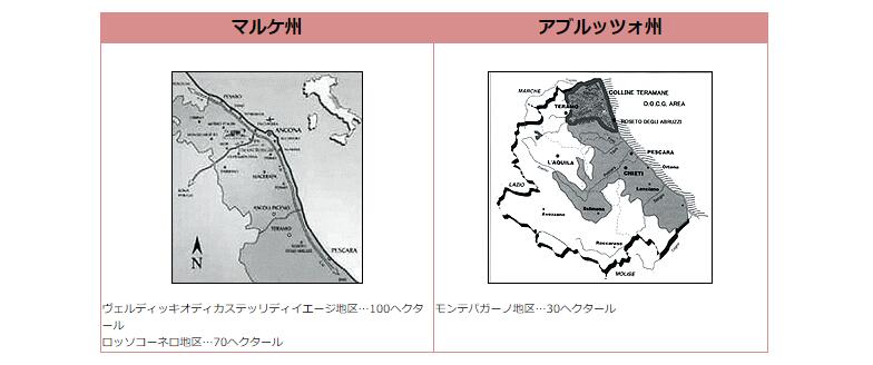 マルケとアブルッツォ地図