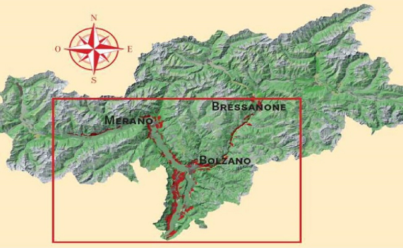 アルトアディジェの畑分布