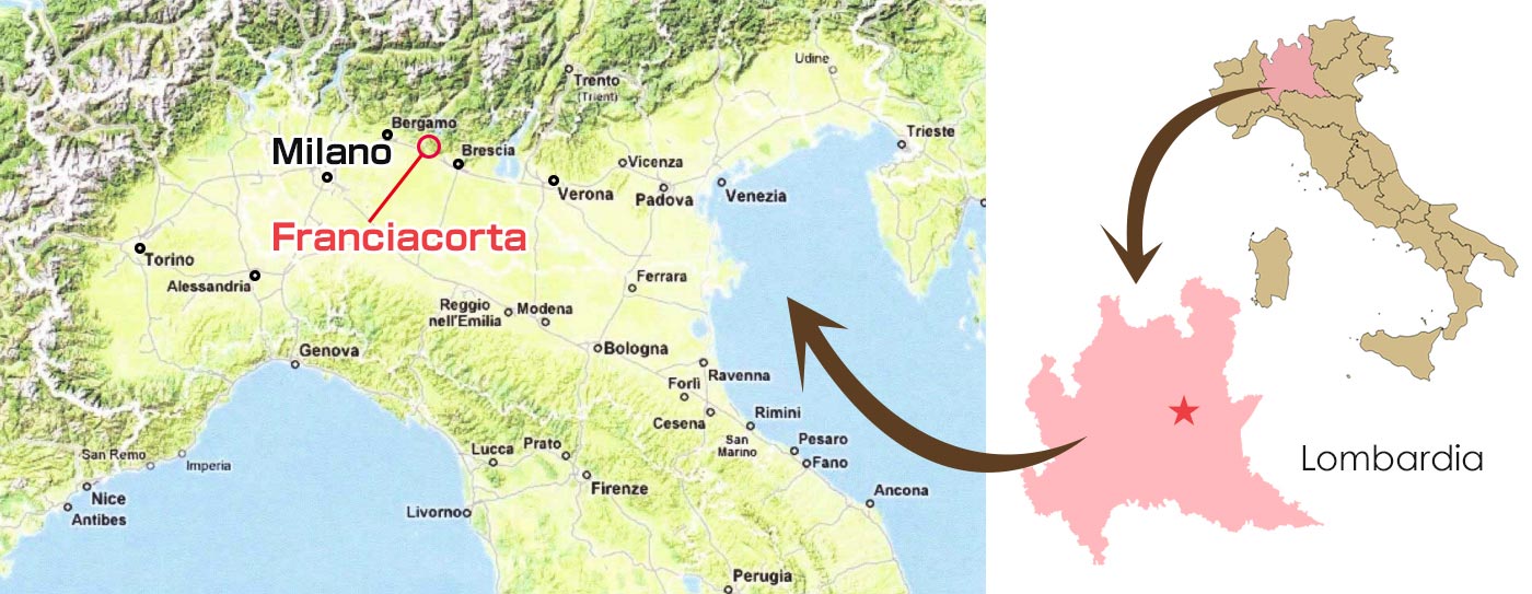 フランチャコルタ地図