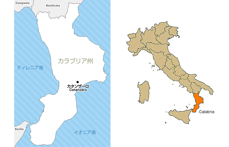 カラブリア Calabria 地図