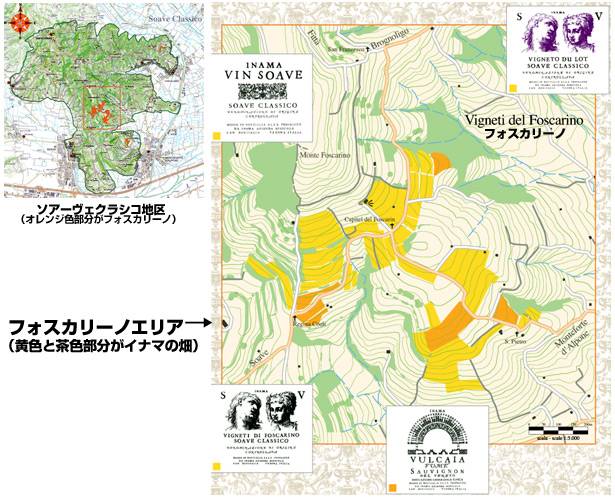 フォスカリーノエリアにおけるｲﾅﾏの位置