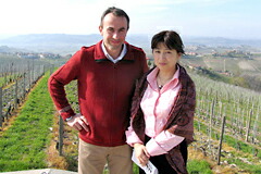 ペリッセロの畑の前でジョルジョ氏と