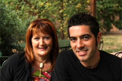 トレレーのオーナーモレーナ女史と息子マッシミリアーノ