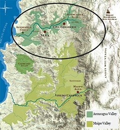 世界屈指のテロワールを持った、チリで最も高品質なワインの多くが生まれる場所